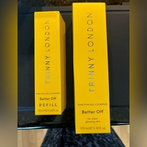 Trinny London Better Off. AHA/PHA cleanser. Full size AND refill. New.